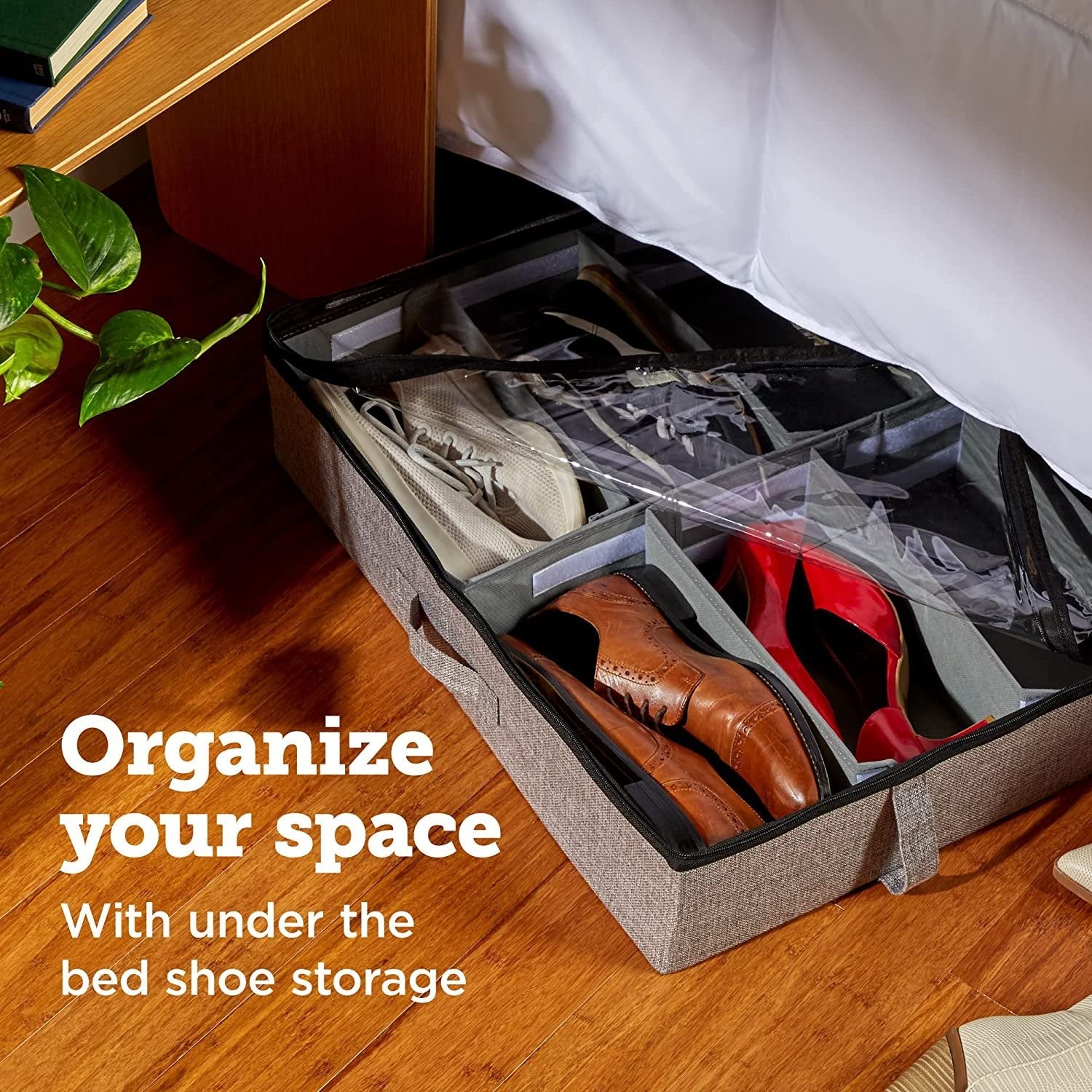 Shoe Storage Organizer With Adjustable Dividers-Premium Quality