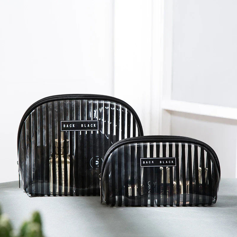 Stripes Cosmetic Makeup Pouch