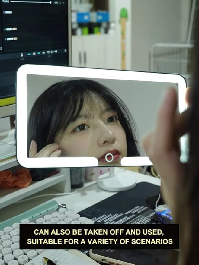 Car Vanity Mirror with Protective Cover