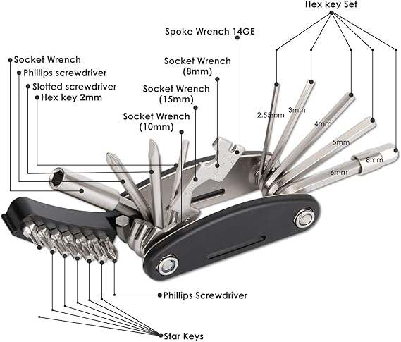 16 in 1 Multi functional Tool