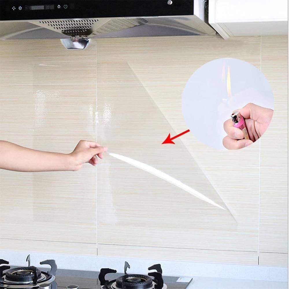 Transparent Kitchen Oil-Proof Wall Sticker Heat-Resistant