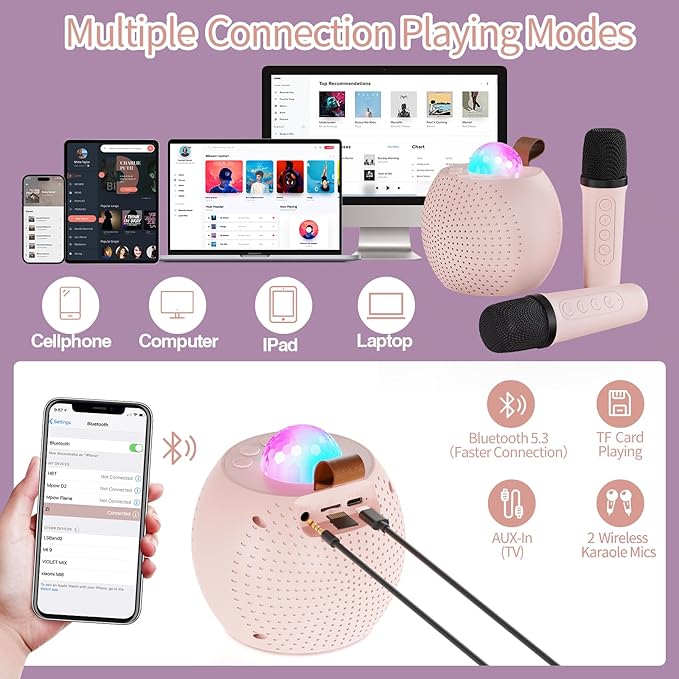 Mini Karaoke RGB Speaker