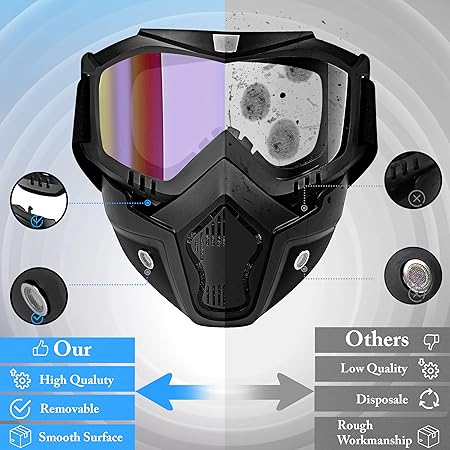 Bike Face Mask Goggles Stylish Design