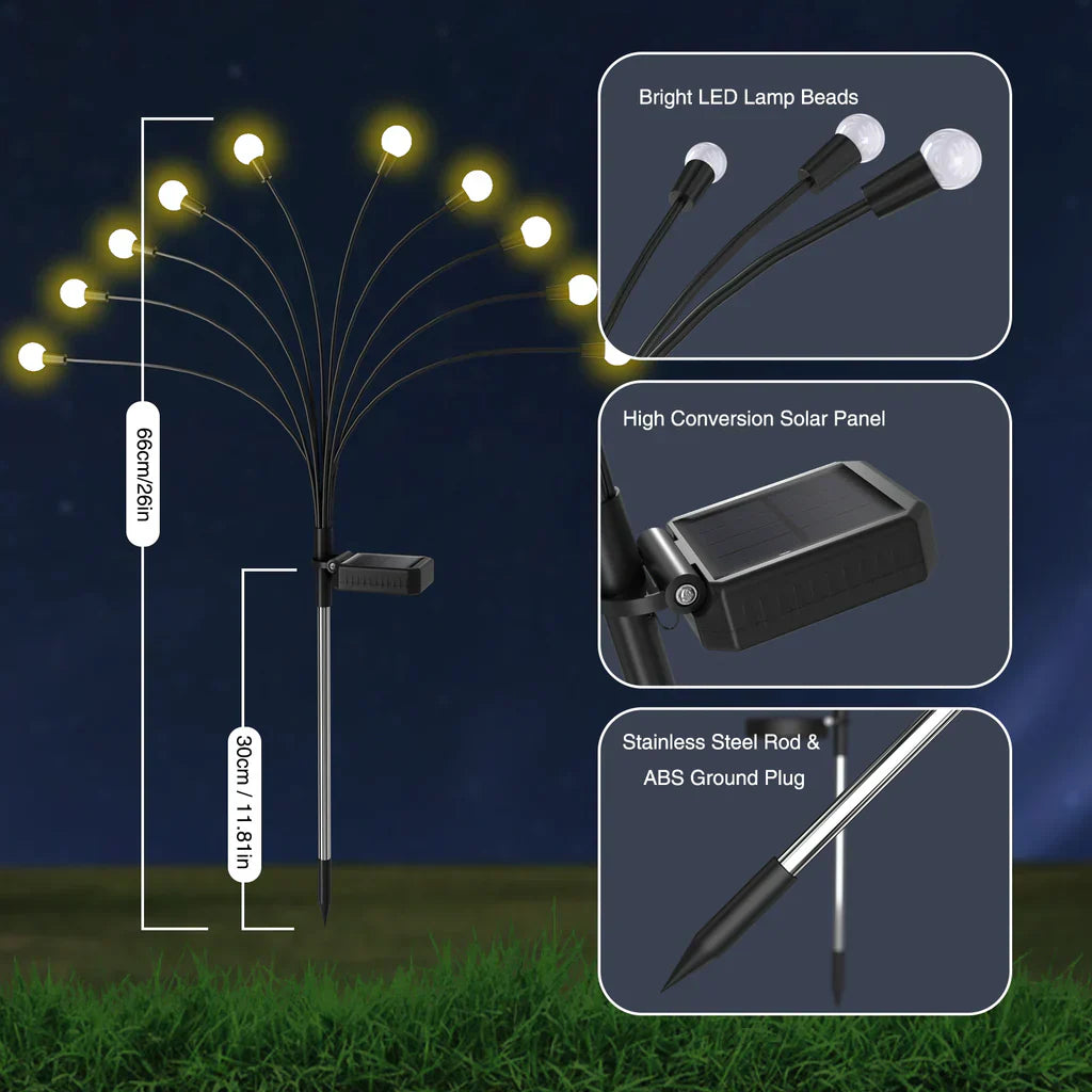 LED Firefly Lights Solar Powered (10 LEDs)