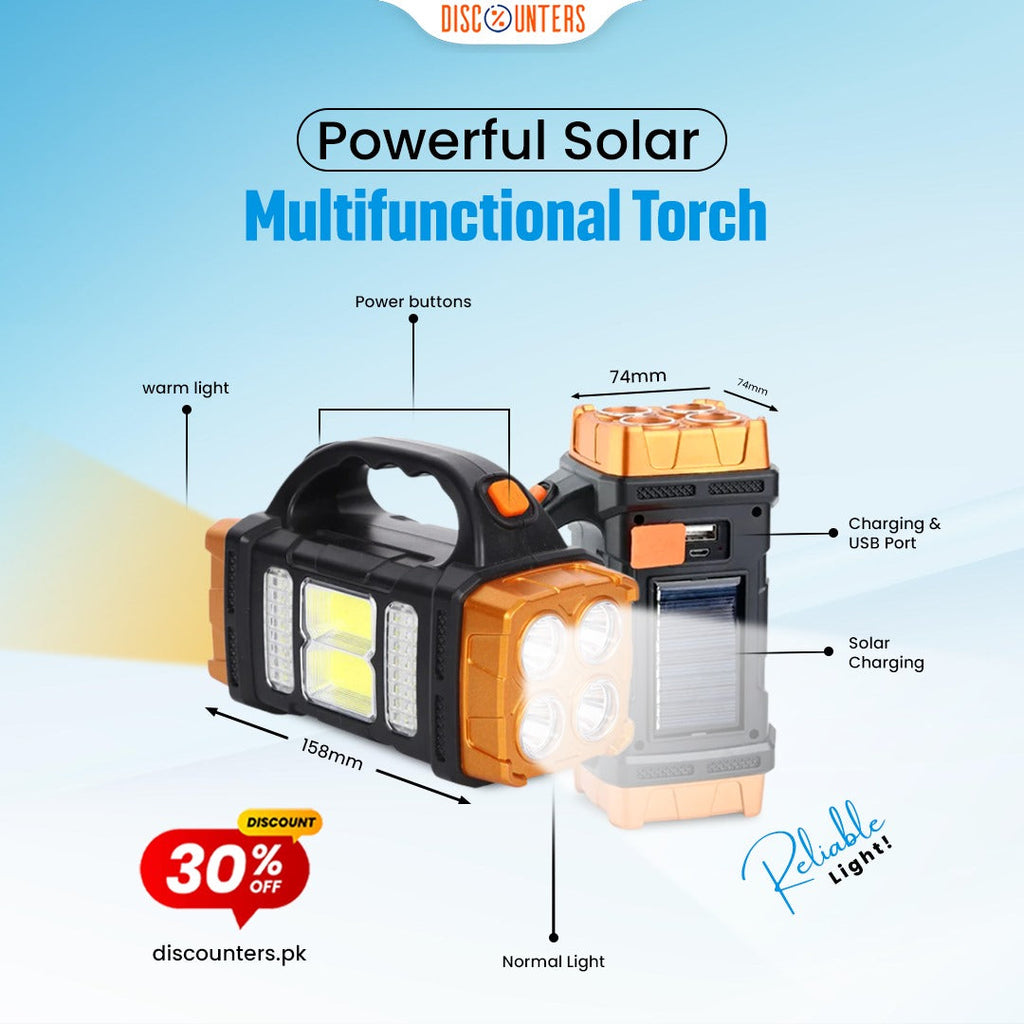 Powerfull Solar Multifunctional Torch