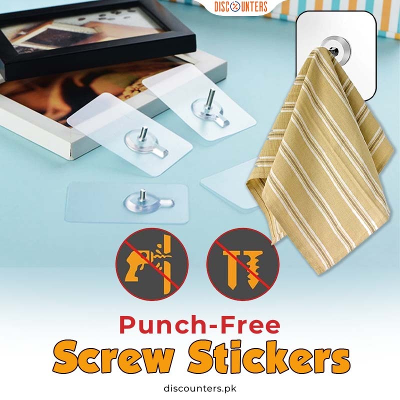 Punch-Free Screw Stickers