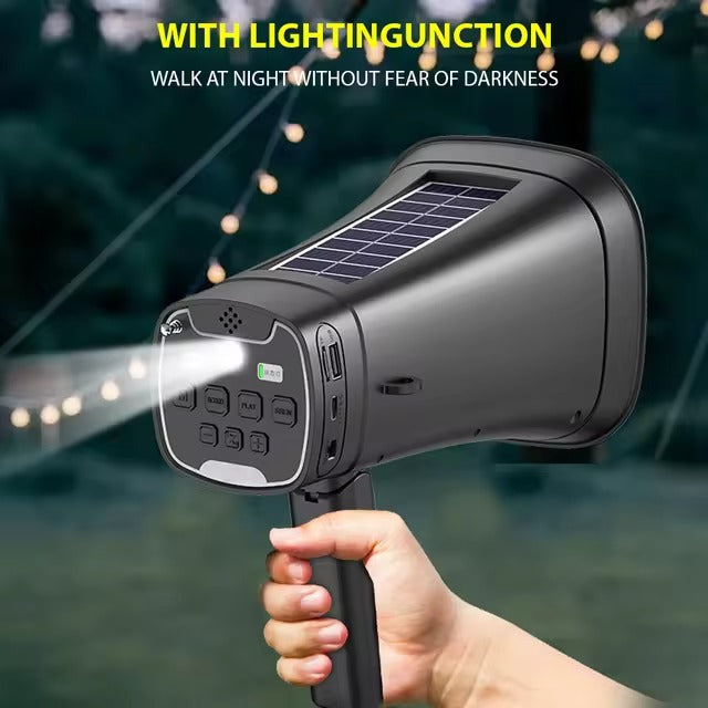 Solar-Powered Megaphone Speaker