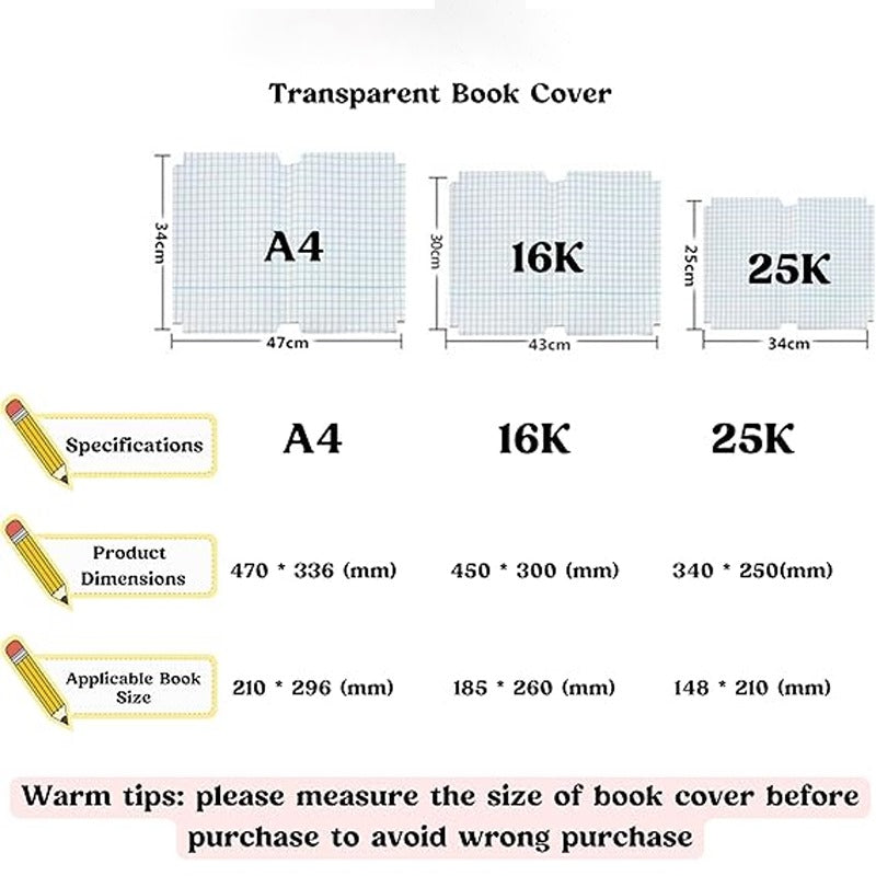Self-Adhesive Transparent Book Cover