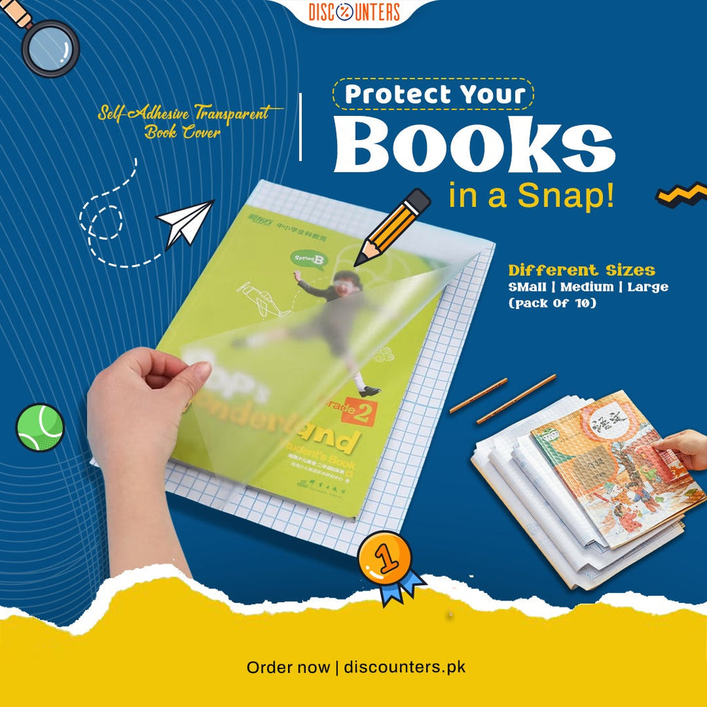 Self-Adhesive Transparent Book Cover