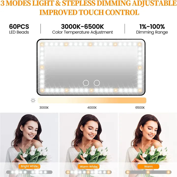 Car Vanity Mirror with Protective Cover